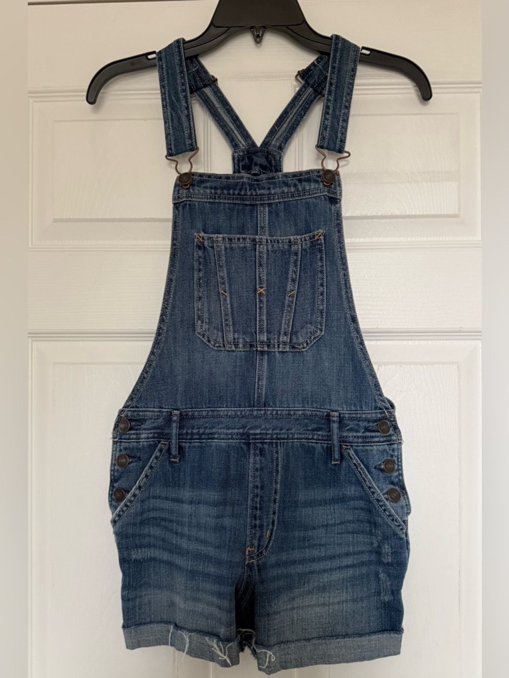 Abercrombie & Fitch  Blue Denim Short Overalls